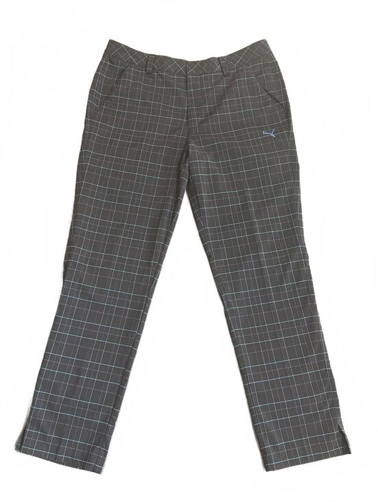 Puma Other - PUMA Plaid Golf Pants Trousers Black Gray Blue Check Men’s 36x32